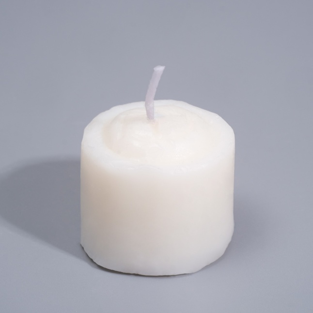 Белая свеча для БДСМ «Роза» из низкотемпературного воска - Оки-Чпоки