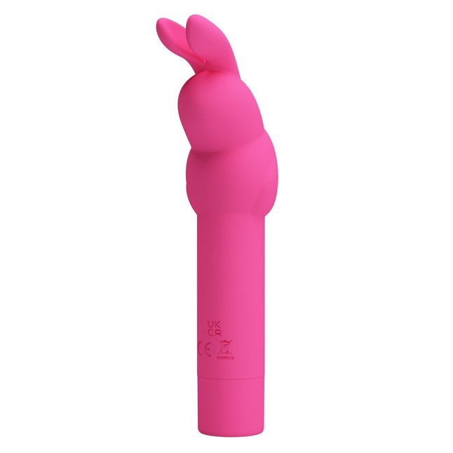 Ярко-розовый вибростимулятор в форме кролика Gerardo - Pretty Love