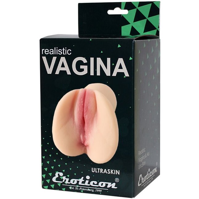 Телесный реалистичный мастурбатор-вагина и анус 3D. Фотография 3.