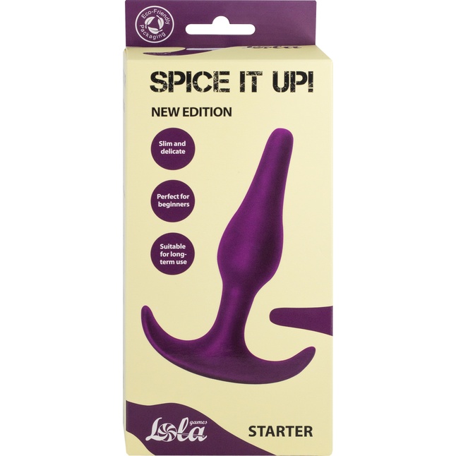 Фиолетовая анальная пробка Starter - 10,5 см - Spice It Up. Фотография 2.