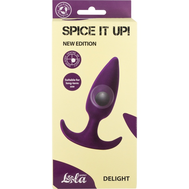 Фиолетовая пробка со смещенным центром тяжести Delight - 10,5 см - Spice It Up. Фотография 3.
