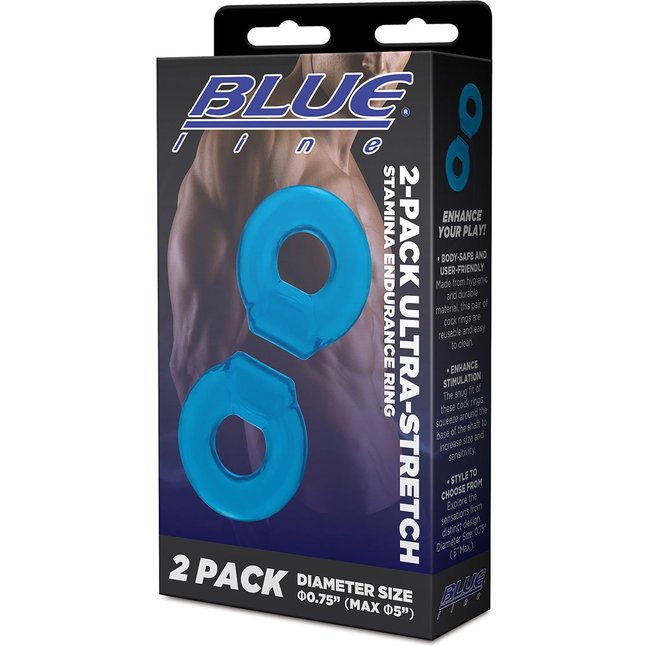 Комплект из двух колец для пениса 2-Pack Ultra-Stretch Stamina Endurance Ring. Фотография 3.