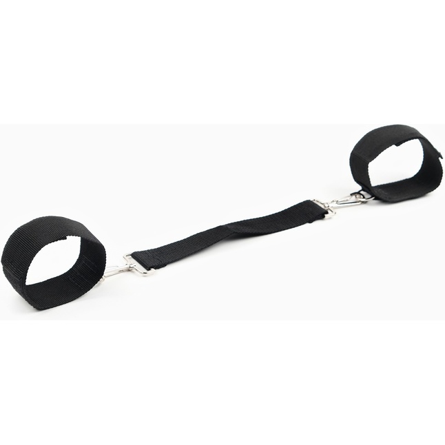 Черные наручники для фиксации со стропой - Оки-Чпоки. Фотография 2.