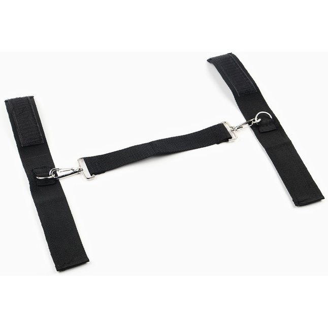 Черные наручники для фиксации со стропой - Оки-Чпоки. Фотография 3.
