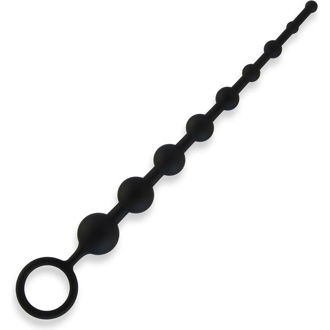 Черные силиконовые анальные бусы Silicone Anal Beads - 30 см