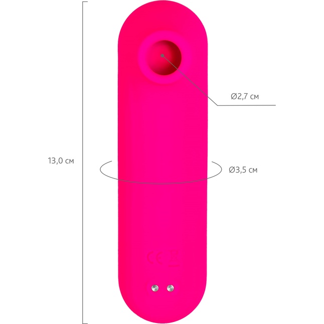 Ярко-розовый вакуум-волновой стимулятор Molette - EroTEQ by Toyfa. Фотография 2.