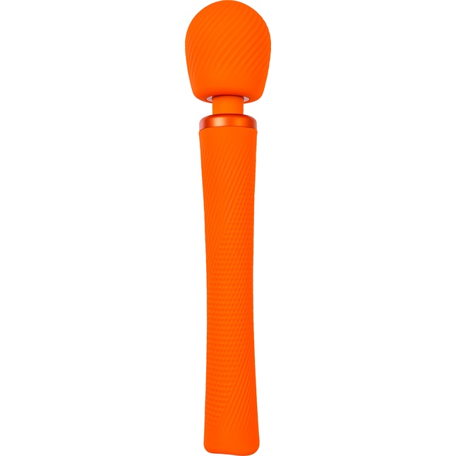 Оранжевый вибромассажер Vim Vibrating Wand - 31,3 см. Фотография 5.
