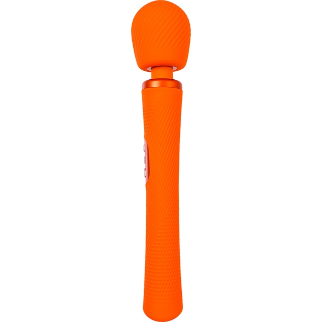 Оранжевый вибромассажер Vim Vibrating Wand - 31,3 см. Фотография 6.