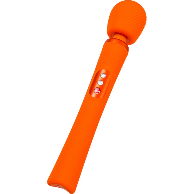 Оранжевый вибромассажер Vim Vibrating Wand - 31,3 см. Фотография 7.