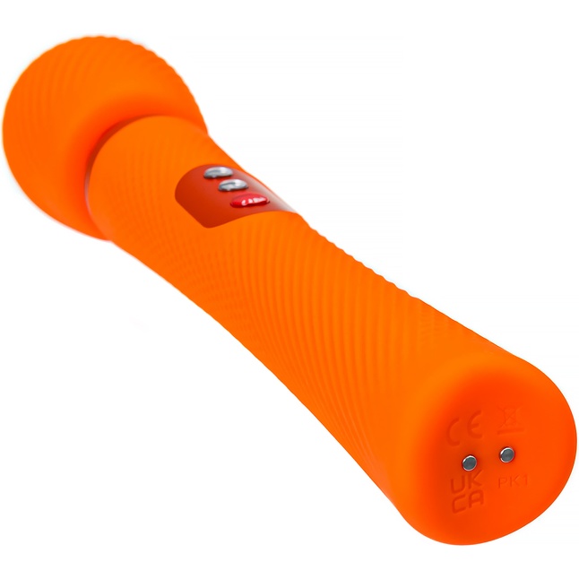 Оранжевый вибромассажер Vim Vibrating Wand - 31,3 см. Фотография 8.