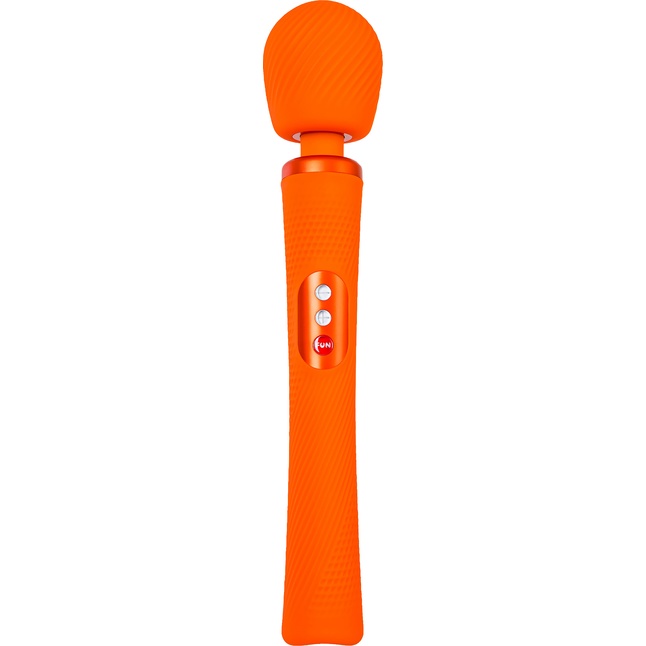 Оранжевый вибромассажер Vim Vibrating Wand - 31,3 см