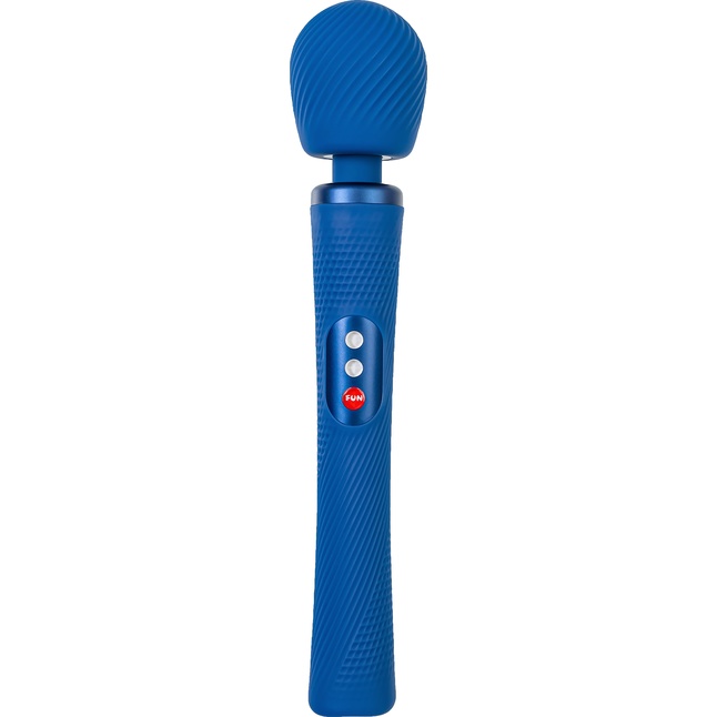 Синий вибромассажер Vim Vibrating Wand - 31,3 см