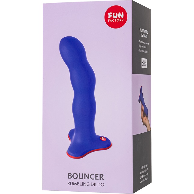 Фиолетовый фаллоимитатор Stubs Bouncer - 18,5 см. Фотография 11.