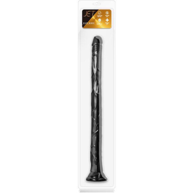 Черный фаллоимитатор-гигант Black Mamba 19Inch Long Dildo - 48,5 см - Jet. Фотография 2.