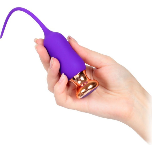 Фиолетовый тонкий стимулятор Nipple Vibrator - 23 см. Фотография 4.