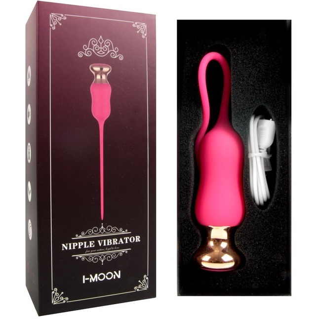 Розовый тонкий стимулятор Nipple Vibrator - 23 см. Фотография 2.