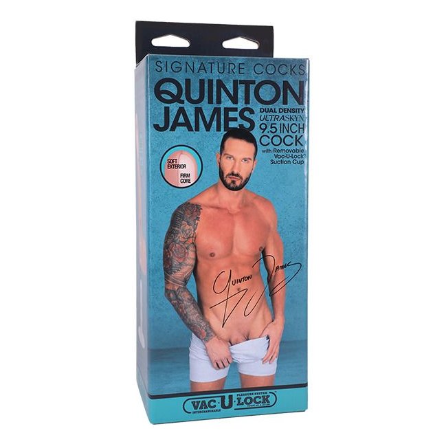 Телесный фаллоимитатор на съемной присоске Quinton James Signature Cocks - 24,1 см - Signature Cocks. Фотография 2.