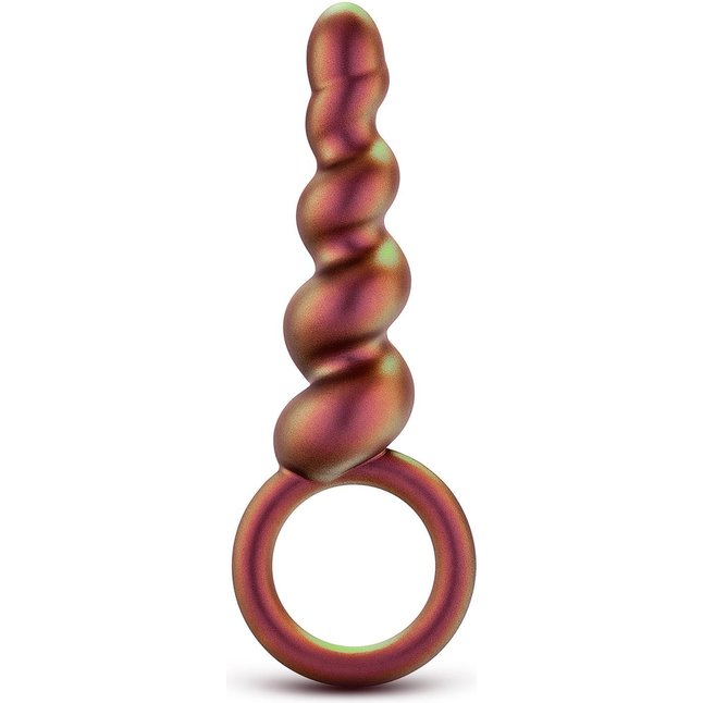 Коричневый анальный стимулятор Spiral Loop Copper Anal Plug - 13,3 см - Anal Adventures. Фотография 2.