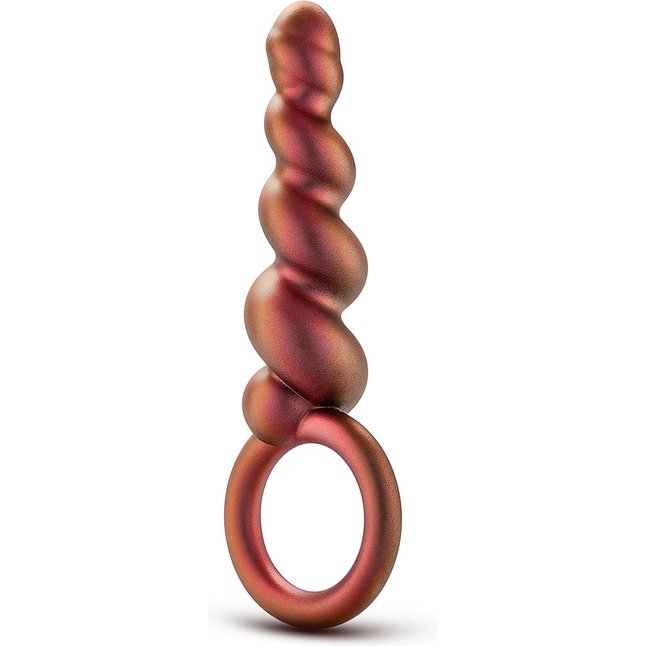 Коричневый анальный стимулятор Spiral Loop Copper Anal Plug - 13,3 см - Anal Adventures