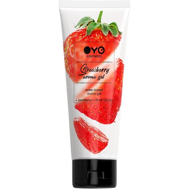 Лубрикант на водной основе OYO Aroma Gel Strawberry с ароматом клубники - 75 мл. Фотография 2.