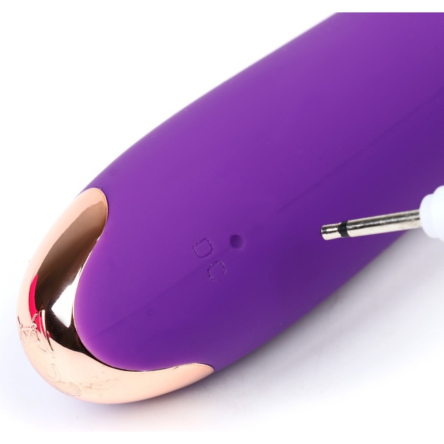 Фиолетовый вибратор для стимуляции точки G - 22 см - Оки-Чпоки. Фотография 6.