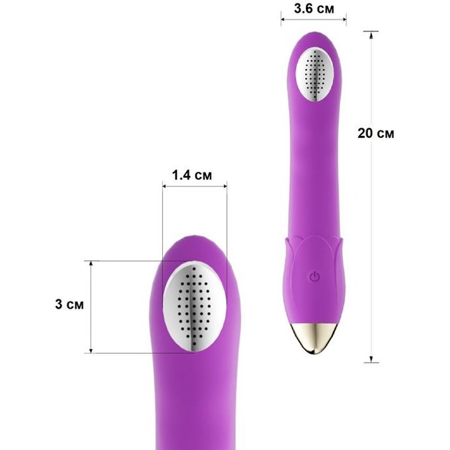 Фиолетовая насадка для мастурбации в душе Dush. Фотография 4.