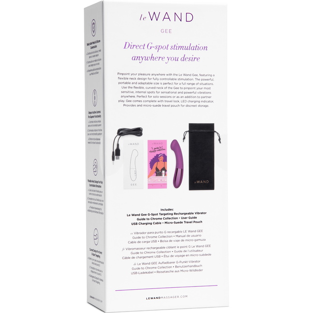 Фиолетовый вибростимулятор для G-точки Gee - 16,6 см. Фотография 8.