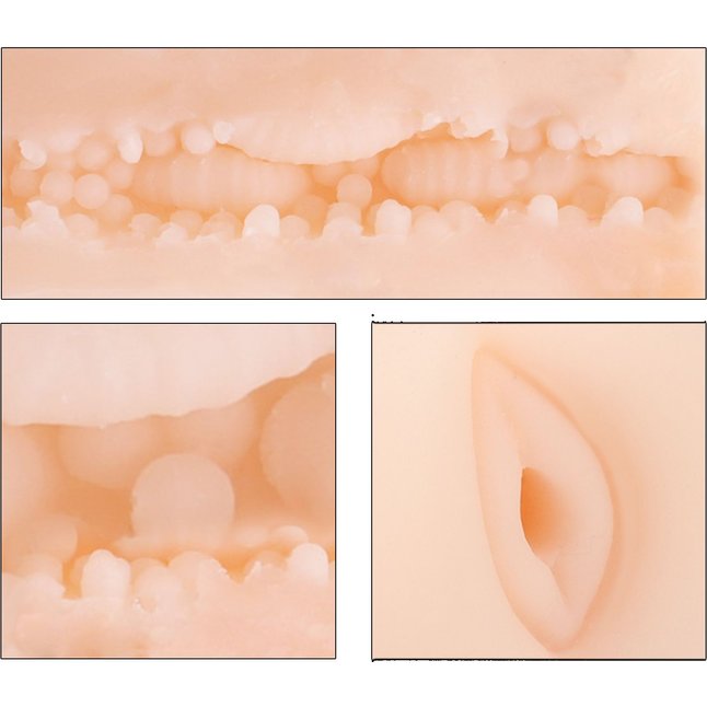 Телесный реалистичный мастурбатор-вагина Yoni Vagina - Оки-Чпоки. Фотография 4.