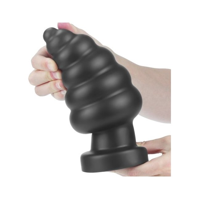 Черная анальная вибровтулка 7 King Sized Vibrating Anal Cracker - 18 см. Фотография 4.