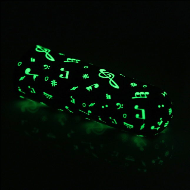 Мини-вибратор Rechargeable Glow-in-the-dark Music Massager - 8,5 см. Фотография 5.