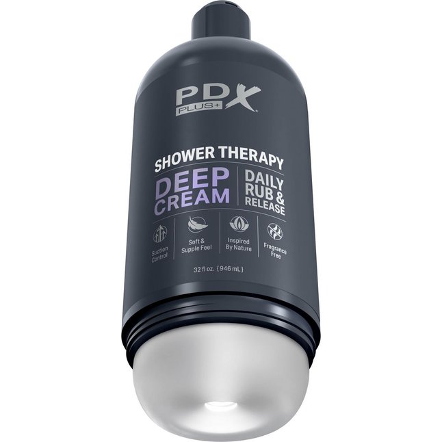 Мастурбатор в бутылке Shower Therapy Deep Cream - PDX Plus