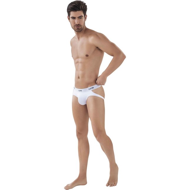 Белые мужские трусы-джоки Oporto Jockstrap. Фотография 2.