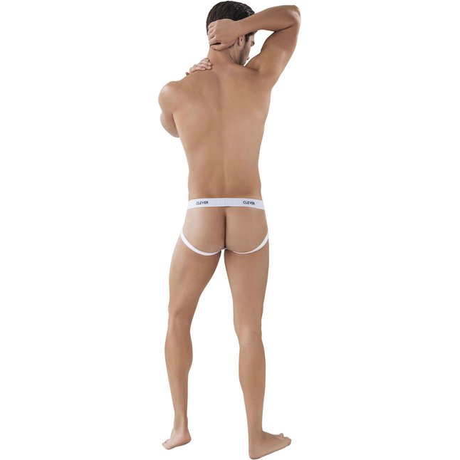 Белые мужские трусы-джоки Venture Jockstrap. Фотография 3.