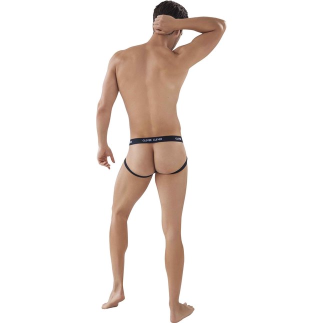 Черные мужские трусы-джоки Venture Jockstrap. Фотография 3.