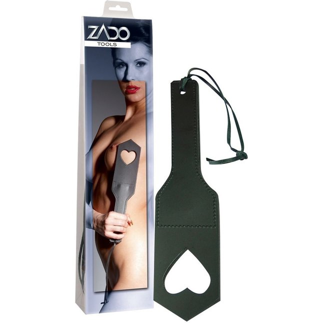 BDSM-шлепалка Leder Herzpaddel - 30 см - Zado. Фотография 2.