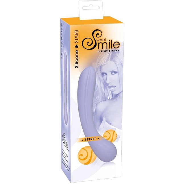 Двусторонний сиреневый фаллоимитатор Smile В - 17,8 см - Smile. Фотография 3.