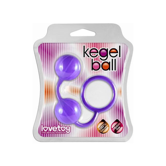 Фиолетовые вагинальные шарики с петелькой для извлечения. Фотография 2.