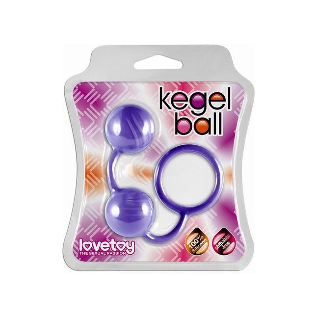 Фиолетовые вагинальные шарики Kegel Ball. Фотография 2.