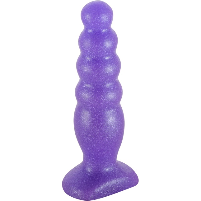 Фиолетовый анальный стимулятор Large Bubble Plug - 14,5 см - Back Door Collection