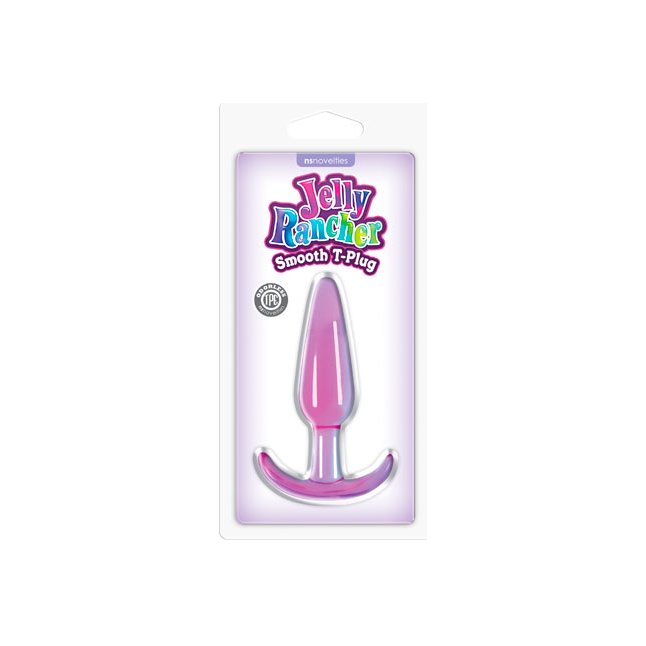 Гладкая фиолетовая анальная пробка Jelly Rancher T-Plug Smooth - 10,9 см - Jelly Rancher. Фотография 2.