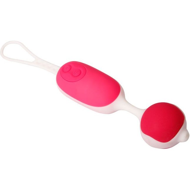 Розовые вагинальные шарики с вибрацией из силикона - Pretty Love. Фотография 2.
