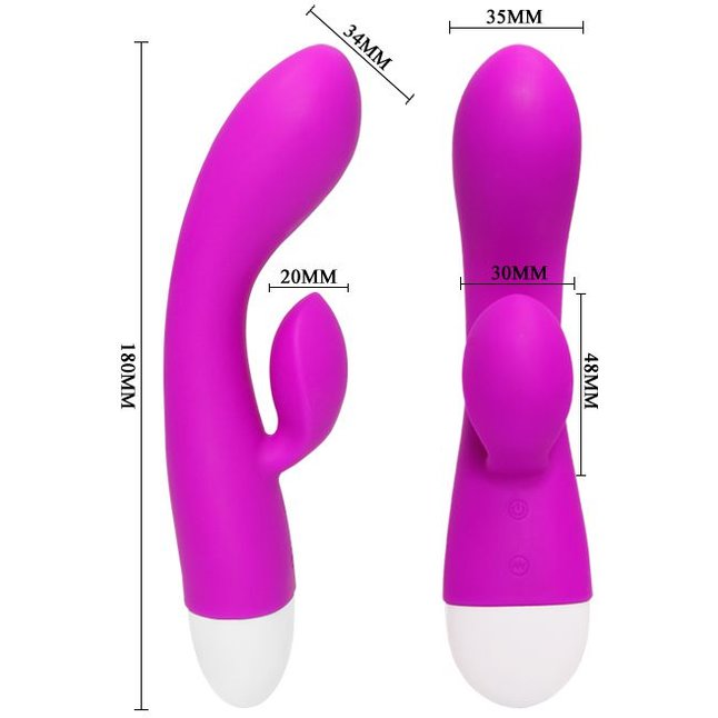 Лиловый вибростимулятор Eli - 18 см - Pretty Love. Фотография 5.