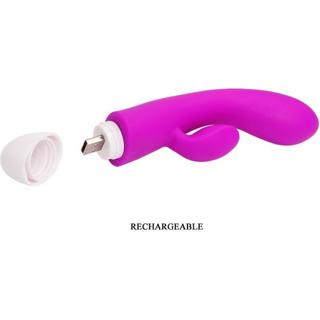 Лиловый вибростимулятор Eli - 18 см - Pretty Love. Фотография 7.