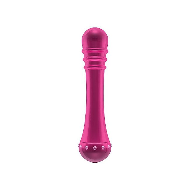 Вибратор с ребристой головкой The Emerald Pink - 16,3 см - Shots Toys