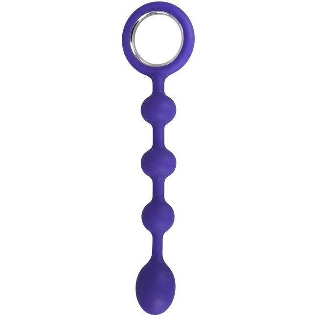 Фиолетовая анальная цепочка с ручкой-кольцом - 23,5 см - You2Toys