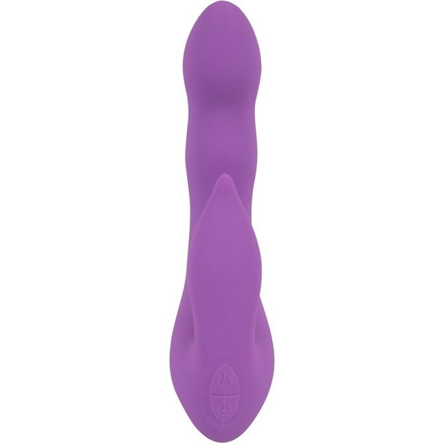 Фиолетовый вибромассажёр для внутренней и наружной стимуляции Purple Vibe G-Spot - 20 см - You2Toys. Фотография 2.