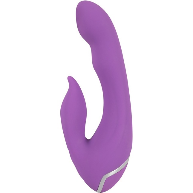 Фиолетовый вибромассажёр для внутренней и наружной стимуляции Purple Vibe G-Spot - 20 см - You2Toys. Фотография 3.