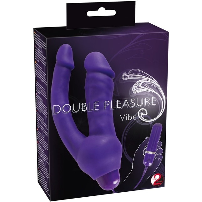 Фиолетовый анально-вагинальный вибратор с выносным блоком управления - 16 см - You2Toys. Фотография 4.