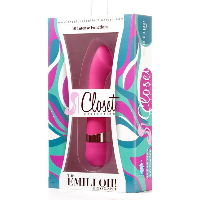 Розовый вибромассажёр для G-стимуляции THE EMILI BIG O G-SPOT - 17,2 см. Фотография 4.