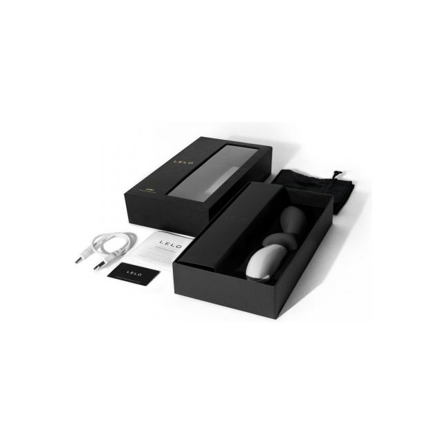 Графитовый перезаряжаемый вибростимулятор простаты Loki Obsidian Black - 19,6 см